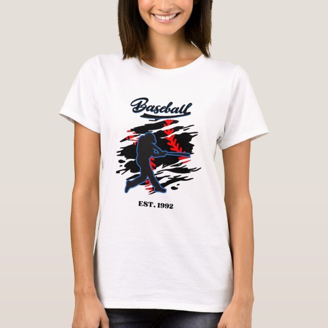 Camiseta Baseball Silhouette Graphic Design – EST. 1992  (Anverso)