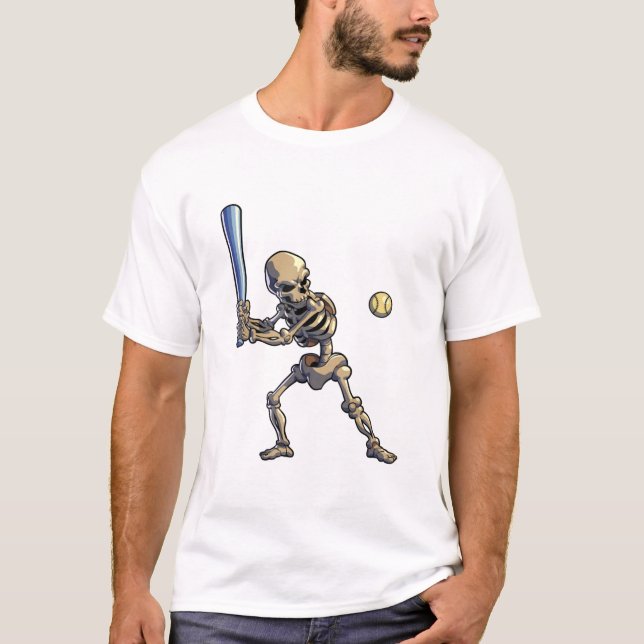 Camiseta Baseball Skeleton Halloween (Anverso)