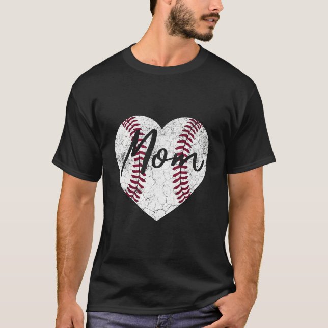Camiseta Baseball Softball He Mom Mother'S Day (Anverso)