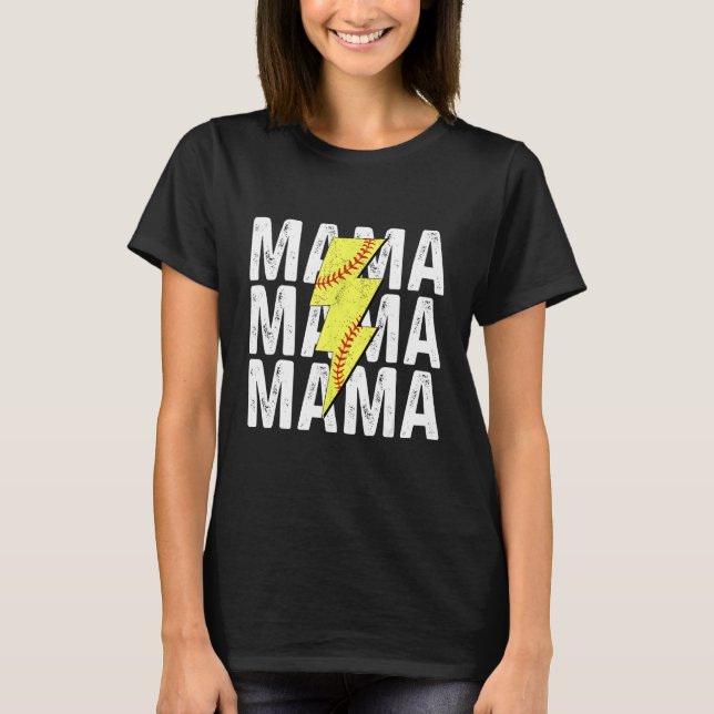 Camiseta Baseball Softball Mom Life Game Day Mama Mothers D (Anverso)