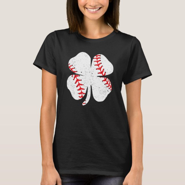 Camiseta Baseball St Patricks Day Boys Men Catcher Pitcher  (Anverso)