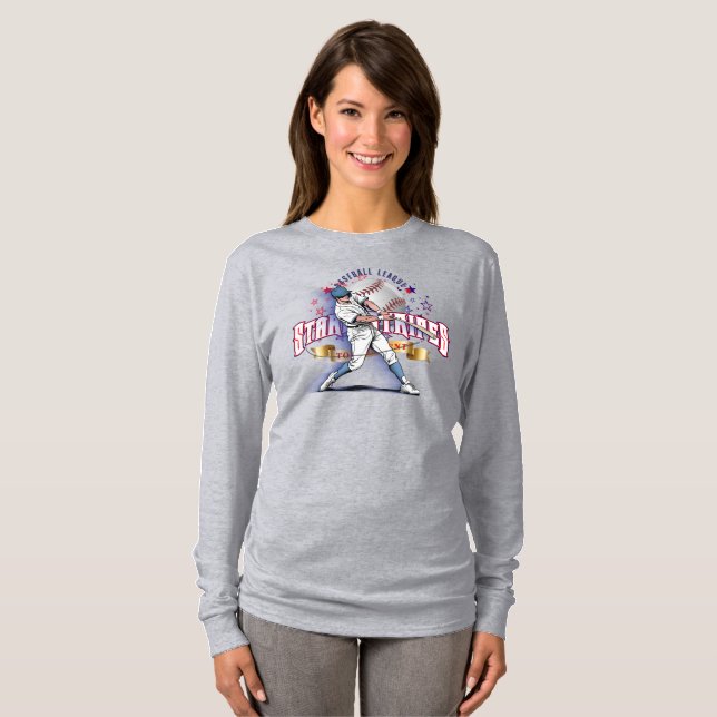 Camiseta Baseball Stars & Stripes | Women Long Sleeve (Anverso completo)