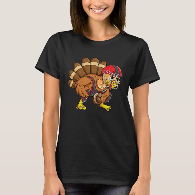 Camiseta Baseball Thanksgiving Turkey Catcher Softball Play (Anverso)