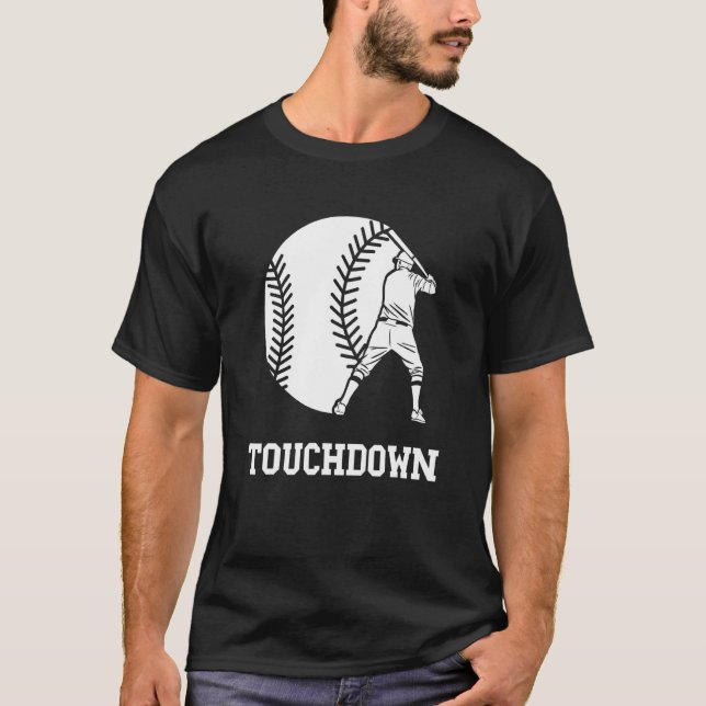 Camiseta Baseball Touchdown Baseball Player Homerun (Anverso)