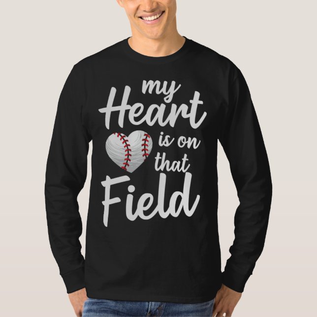 Camiseta Baseball Training Equipment My Heart Is On That Fi (Anverso)