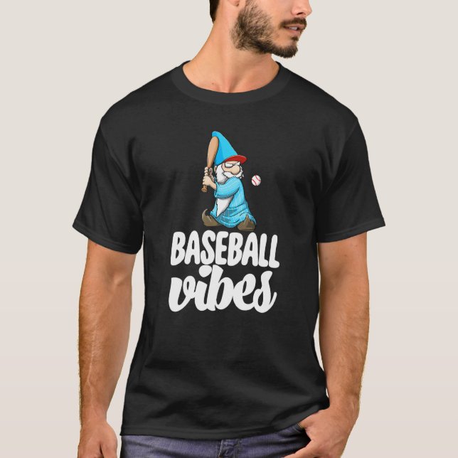Camiseta Baseball Vibes Gnome  Baseball Game Celebration Wo (Anverso)