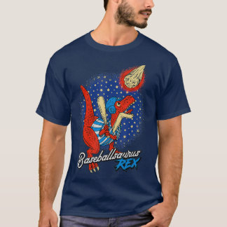 Camiseta Baseballsaurus T-Rex Dinosaurio juega al béisbol