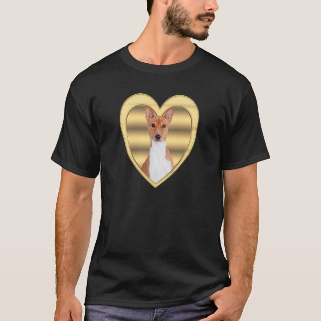 Camiseta Basenji Dog Heart  Kongo Terrier Basenji (Anverso)