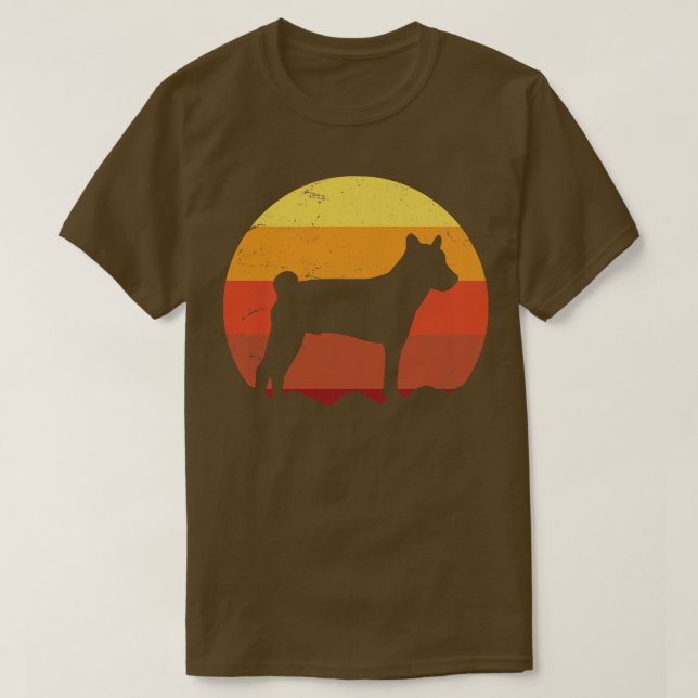Camiseta Basenji Dog Retro 1 (Diseño del anverso)