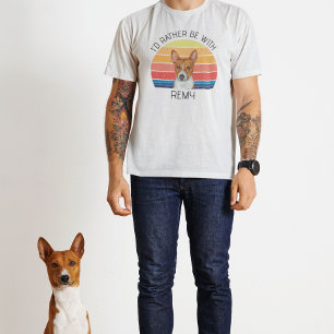 Camiseta Basenji I'd Rather Be With Personalized Name 