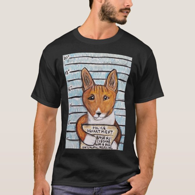 Camiseta Basenji Mugshot T-Shirt (Anverso)