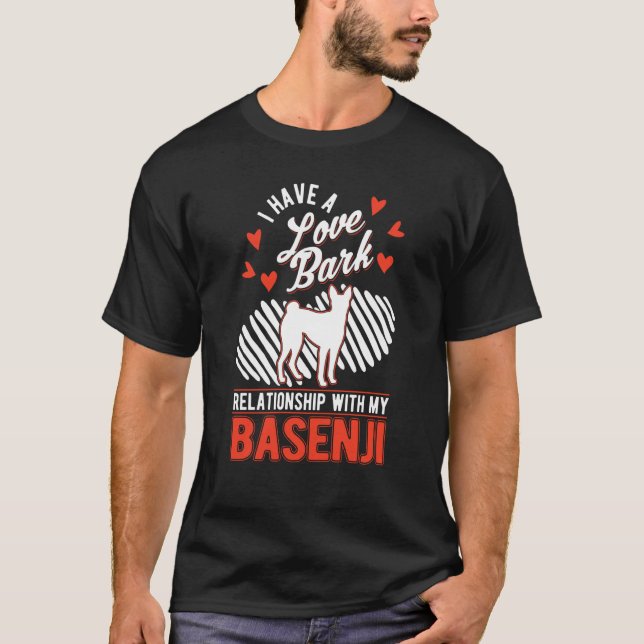 Camiseta Basenji Valentine's Day Congo Terrier Basenji (Anverso)
