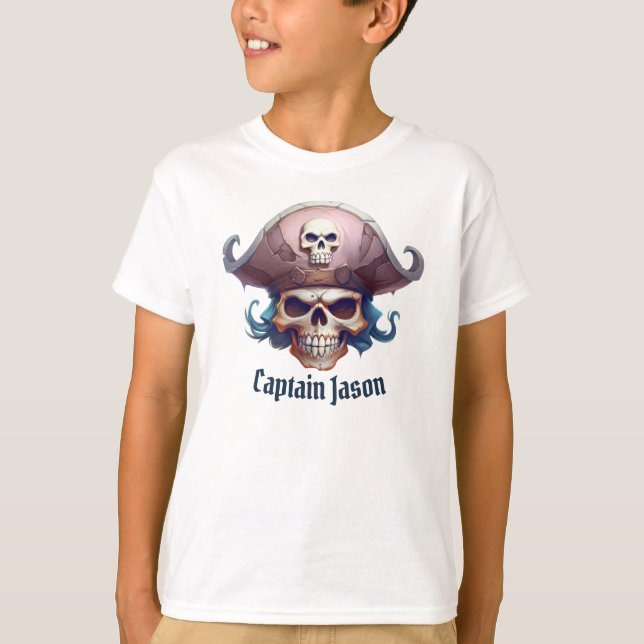 Camiseta Bash Tee de cumpleaños de pirata pirata personaliz (Anverso)
