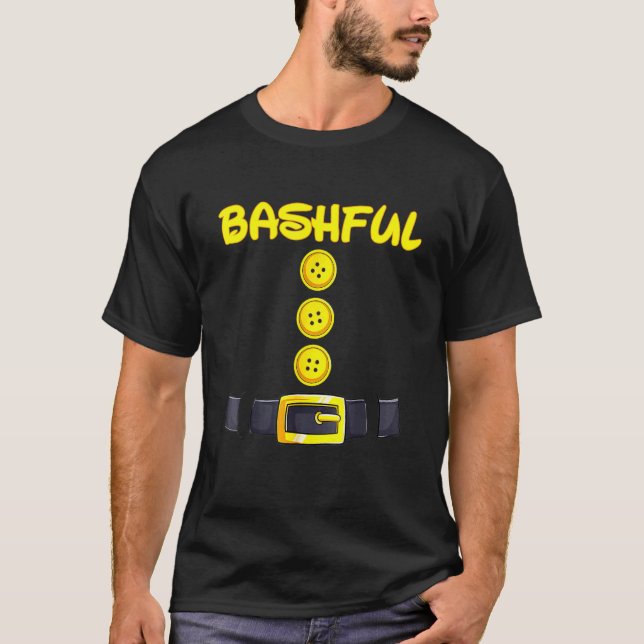 Camiseta Bashful Dwarf Halloween Party Costume Matching Bas (Anverso)