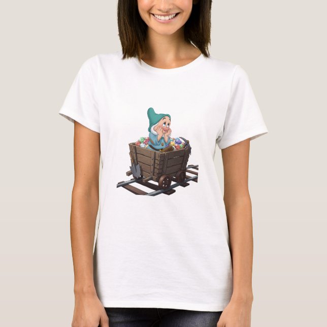 Camiseta Bashful Snow White Mining Cart Diamond Art (Anverso)