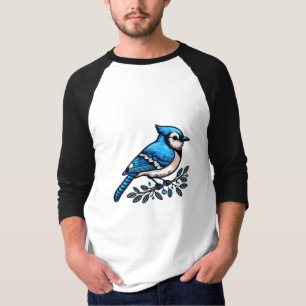 Camiseta básica 3/4 Sleeve Raglan de Jay azul
