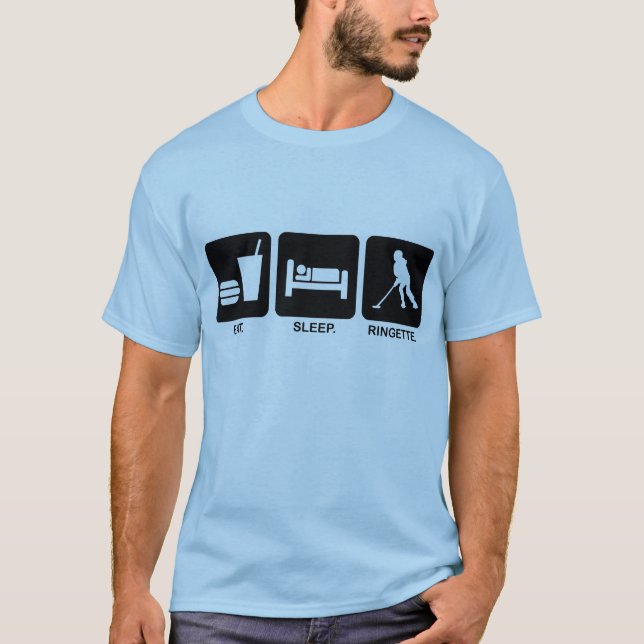 Camiseta básica adulta de Ringette del sueño de (Anverso)