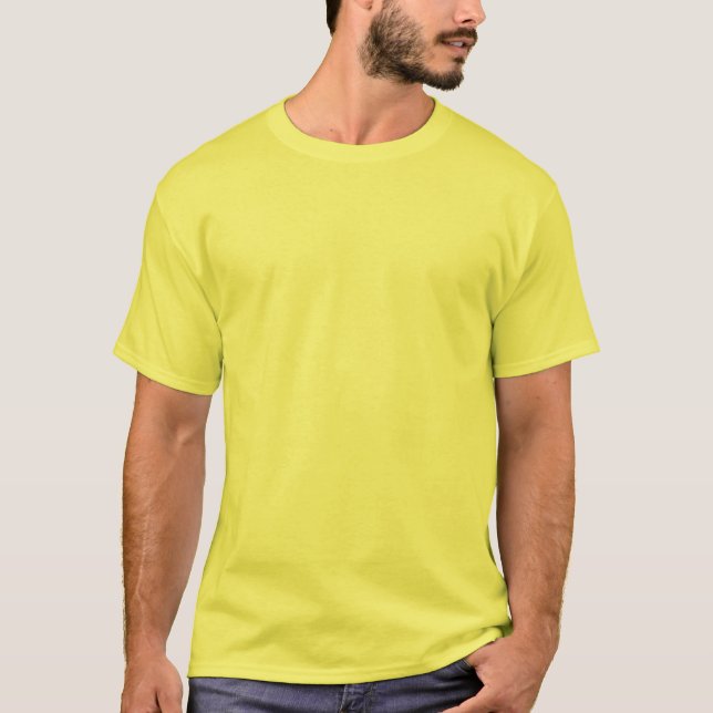 Camiseta básica amarilla para hombre (Anverso)