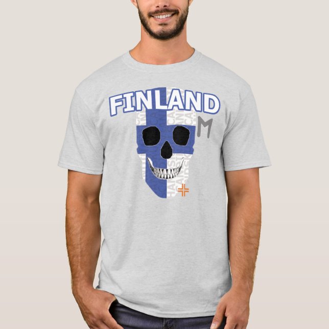 Camiseta básica B2 de HANDSKULL Finlandia (Anverso)