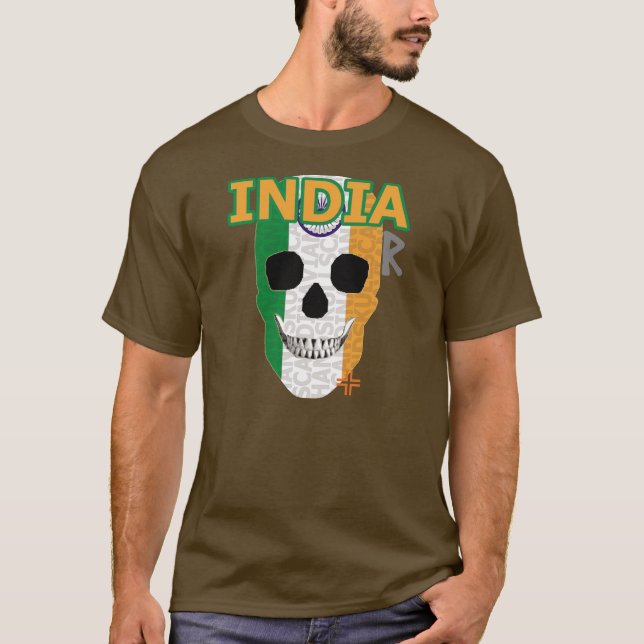 camiseta básica B2 de HANDSKULL India (Anverso)
