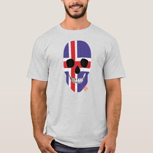 Camiseta básica B2 de HANDSKULL Islandia (Anverso)