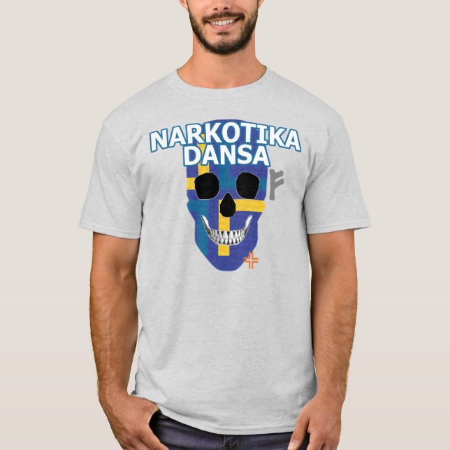camiseta básica B2 de HANDSKULL Narkotika Dansa (Anverso)