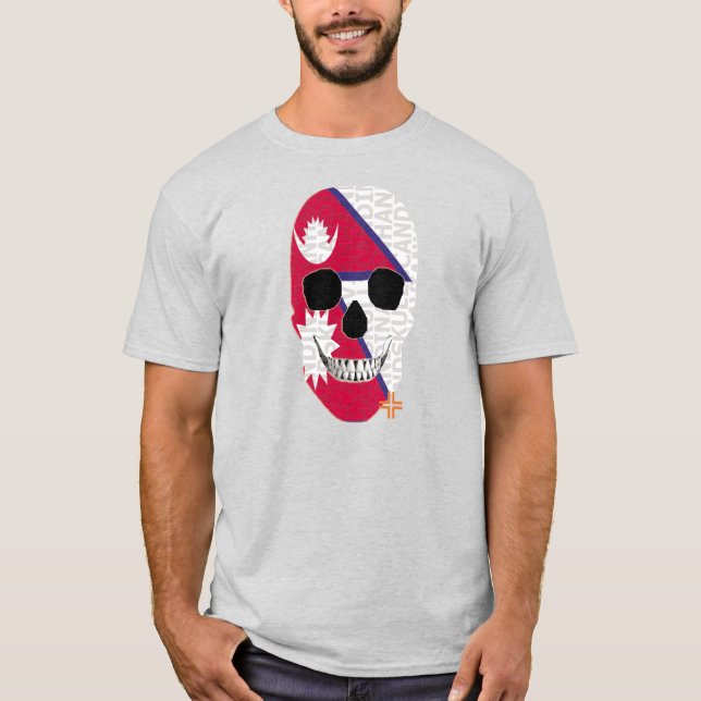 Camiseta básica B2 de HANDSKULL Nepal (Anverso)
