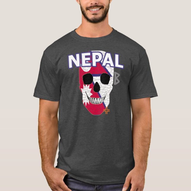 Camiseta básica B2 de HANDSKULL Nepal (Anverso)