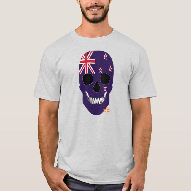 Camiseta básica B2 de HANDSKULL Nueva Zelanda (Anverso)