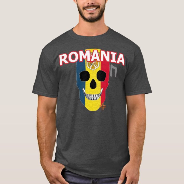 Camiseta básica B2 de HANDSKULL Rumanía (Anverso)