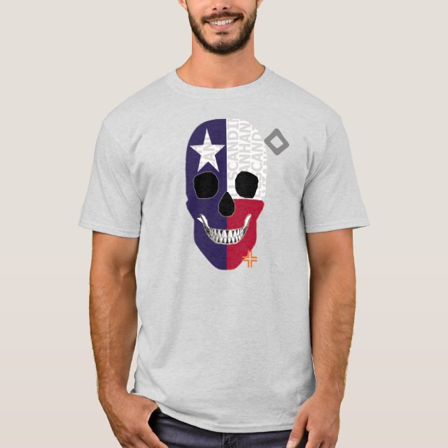 camiseta básica B2 de HANDSKULL Texas (Anverso)