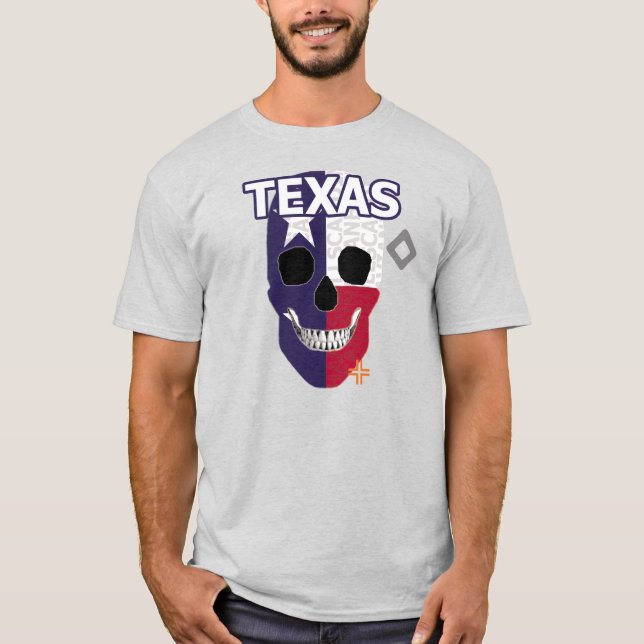 camiseta básica B2 de HANDSKULL Texas (Anverso)