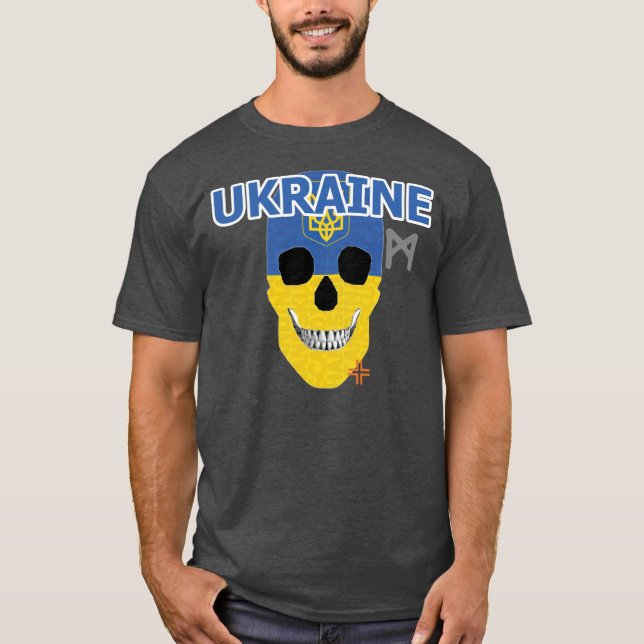 Camiseta básica B2 de HANDSKULL Ucrania (Anverso)