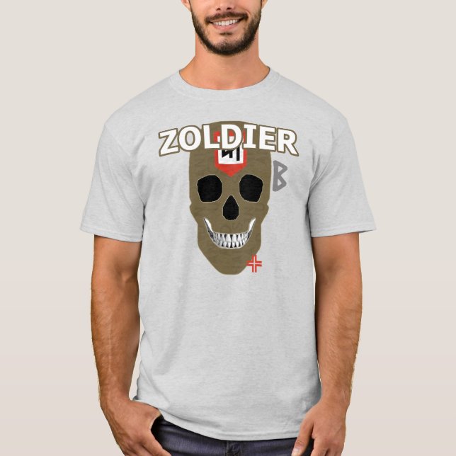 Camiseta básica B2 de HANDSKULL Zoldier (Anverso)