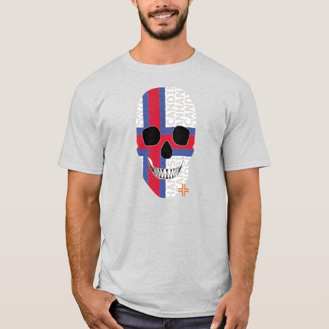 Camiseta básica B2 de las Islas Feroe HANDSKULL (Anverso)