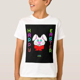 Camiseta básica blanca de los conejitos de Pascua