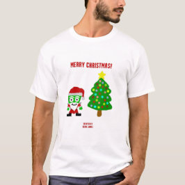 Camiseta básica blanca de los navidades FrankenChe