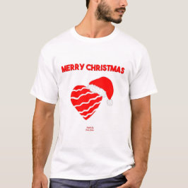 Camiseta básica blanca para hombres navidades de S