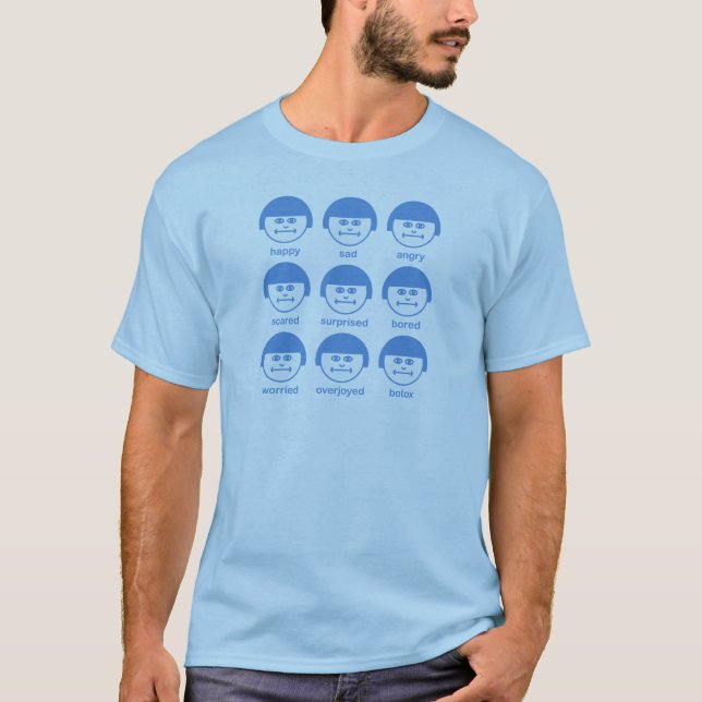 Camiseta básica Botox SkyBlue Print (Anverso)