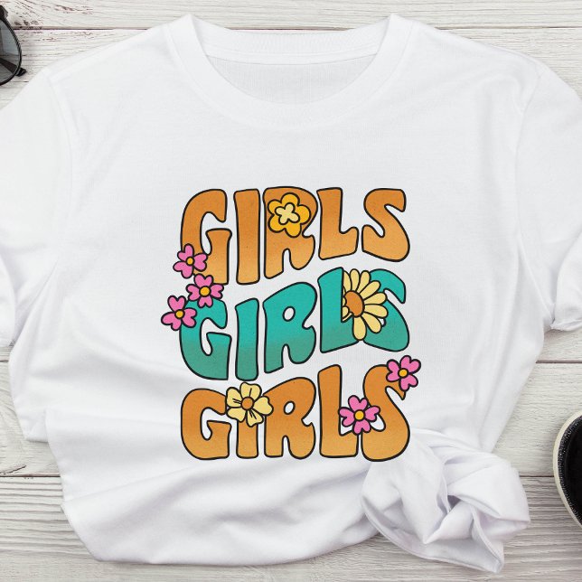 Camiseta básica "Chicas" de la tipografía de Retro (Subido por el creador)