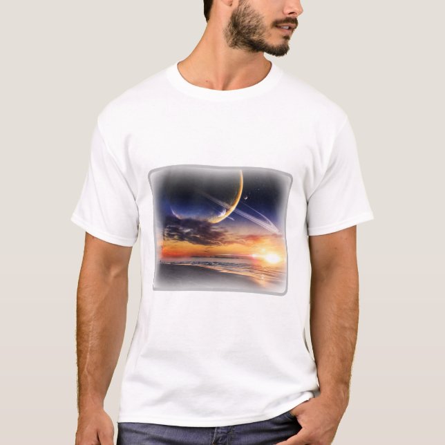 Camiseta básica Cosmic Planet Horizon (Anverso)