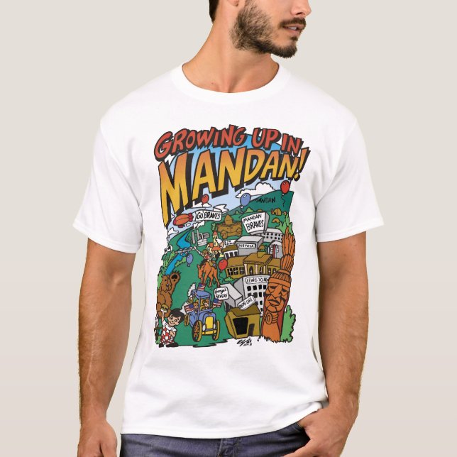 Camiseta básica "Crecer en mandarín" para hombres (Anverso)