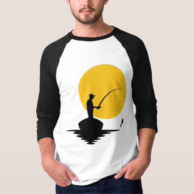 Camiseta básica de 3/4 mangas Raglan para hombres (Anverso)