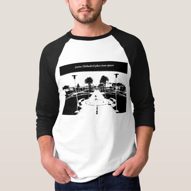 Camiseta básica de 3/4 mangas Raglan para hombres (Anverso)