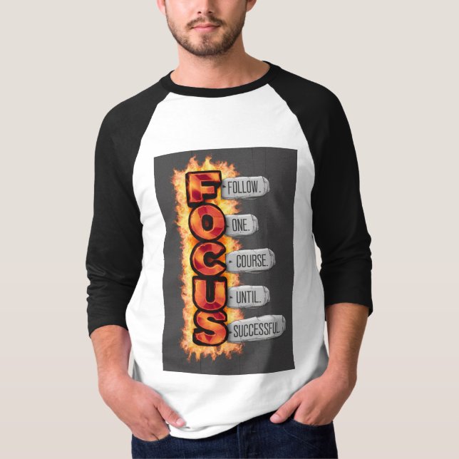 Camiseta básica de 3/4 mangas Raglan para hombres (Anverso)