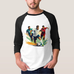 Camiseta básica de 3/4 mangas Raglan para hombres
