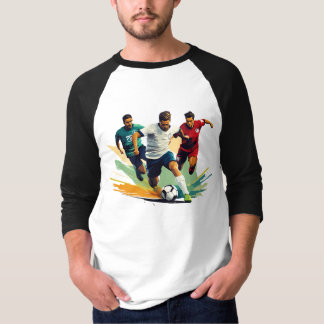 Camiseta básica de 3/4 mangas Raglan para hombres
