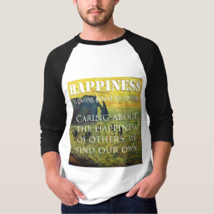 Camiseta básica de 3/4 mangas Raglan para hombres