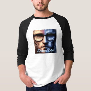Camiseta básica de 3/4 mangas Raglan para hombres