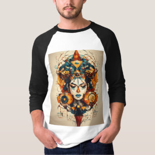 Camiseta básica de 3/4 mangas Raglan para hombres